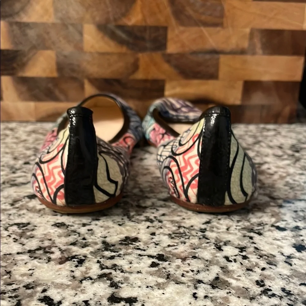 Coach Multicolor Patterned Flats Size 7_4